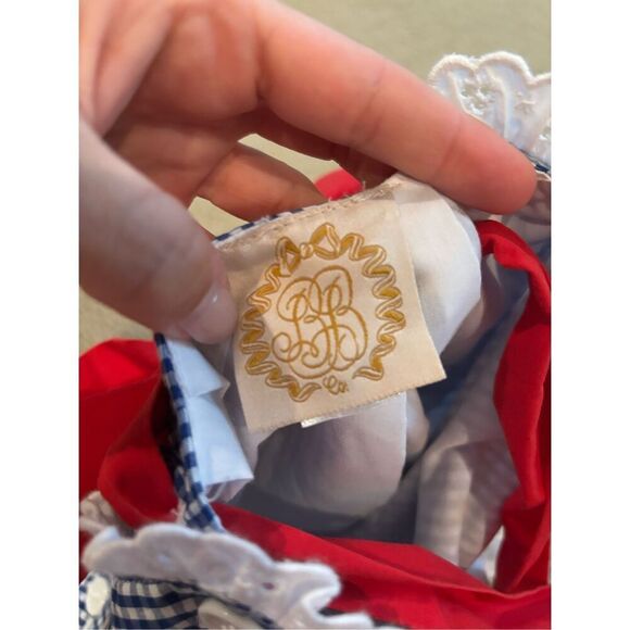 The Beaufort Bonnet Company Sisi Sunsuit - Rockefeller Royal Gingham With Richmo - Picture 6 of 7